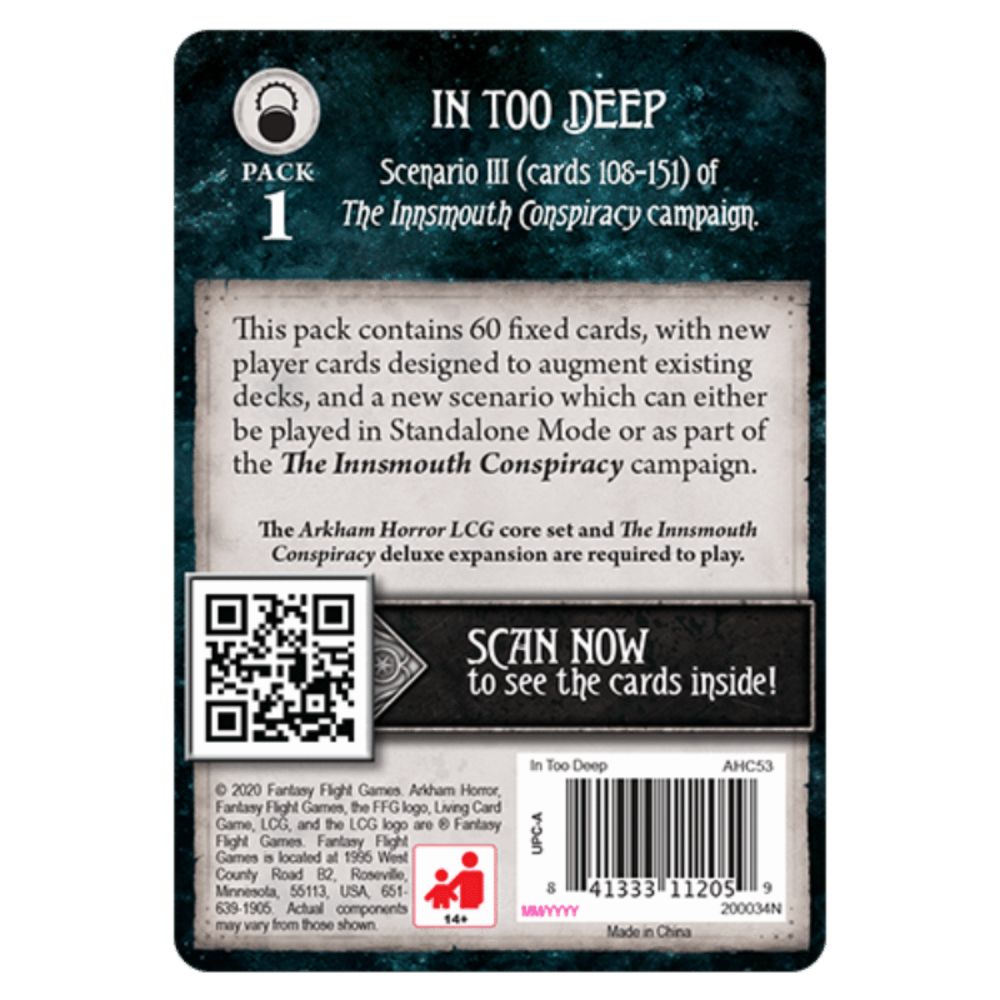 Arkham Horror LCG - In Too Deep Mythos Pack