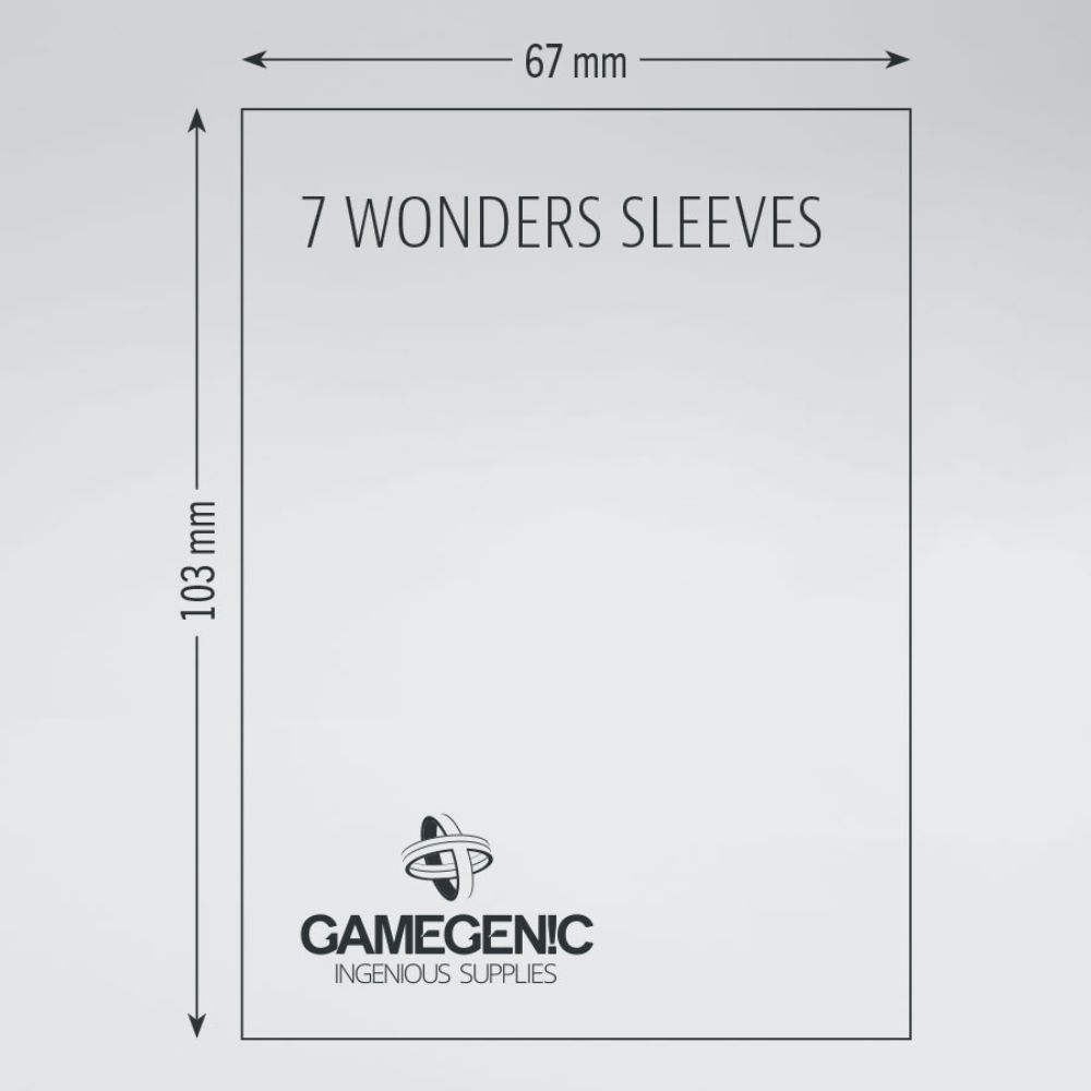GameGenic - Prime Board Game Sleeves: 7 Wonders (67mm x 103mm)