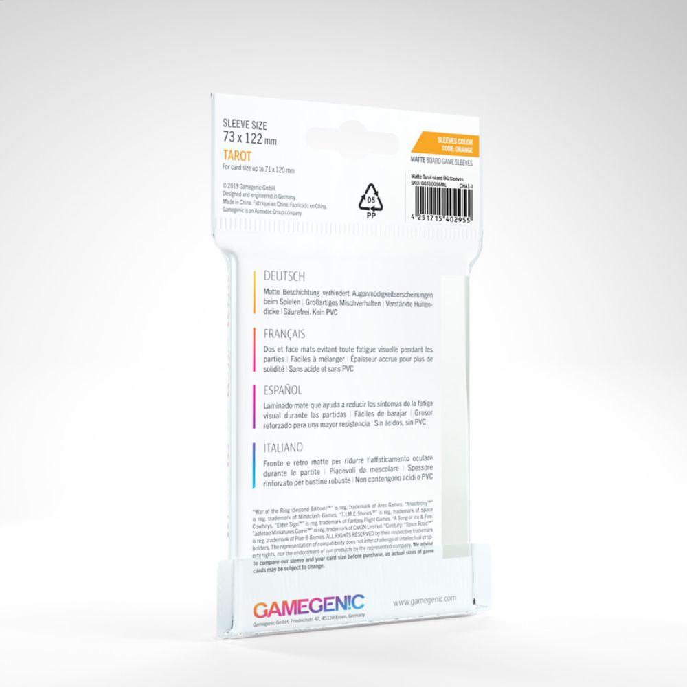 GameGenic - Matte Board Game Sleeves: Tarot (73mm x 122mm)