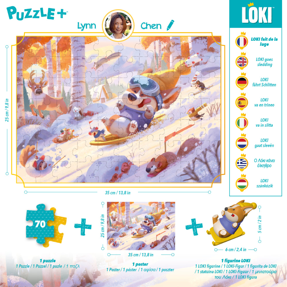 LOKI Puzzle +: Loki Goes Sledding (70pc)