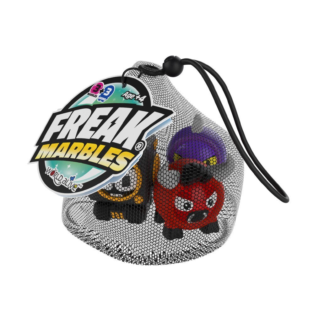 Freak Marbles Drawstring mesh bag 24 pc mixed CDU