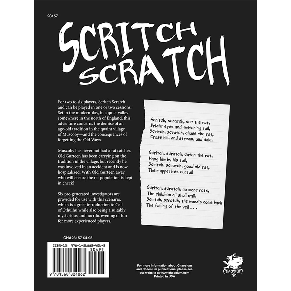 Call of Cthulhu RPG: Scritch Scratch