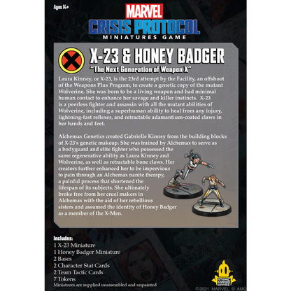 Marvel Crisis Protocol - X-23 & Honey Badger
