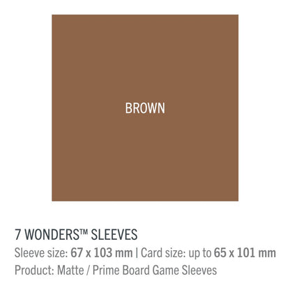 GameGenic - Prime Board Game Sleeves: 7 Wonders (67mm x 103mm)