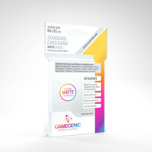 GameGenic - Matte Board Game Sleeves: Standard Card Game (66mm x 91mm)