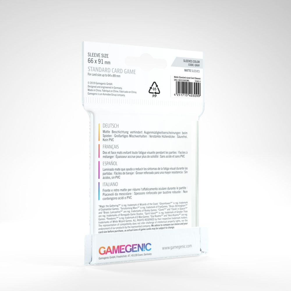GameGenic - Matte Board Game Sleeves: Standard Card Game (66mm x 91mm)