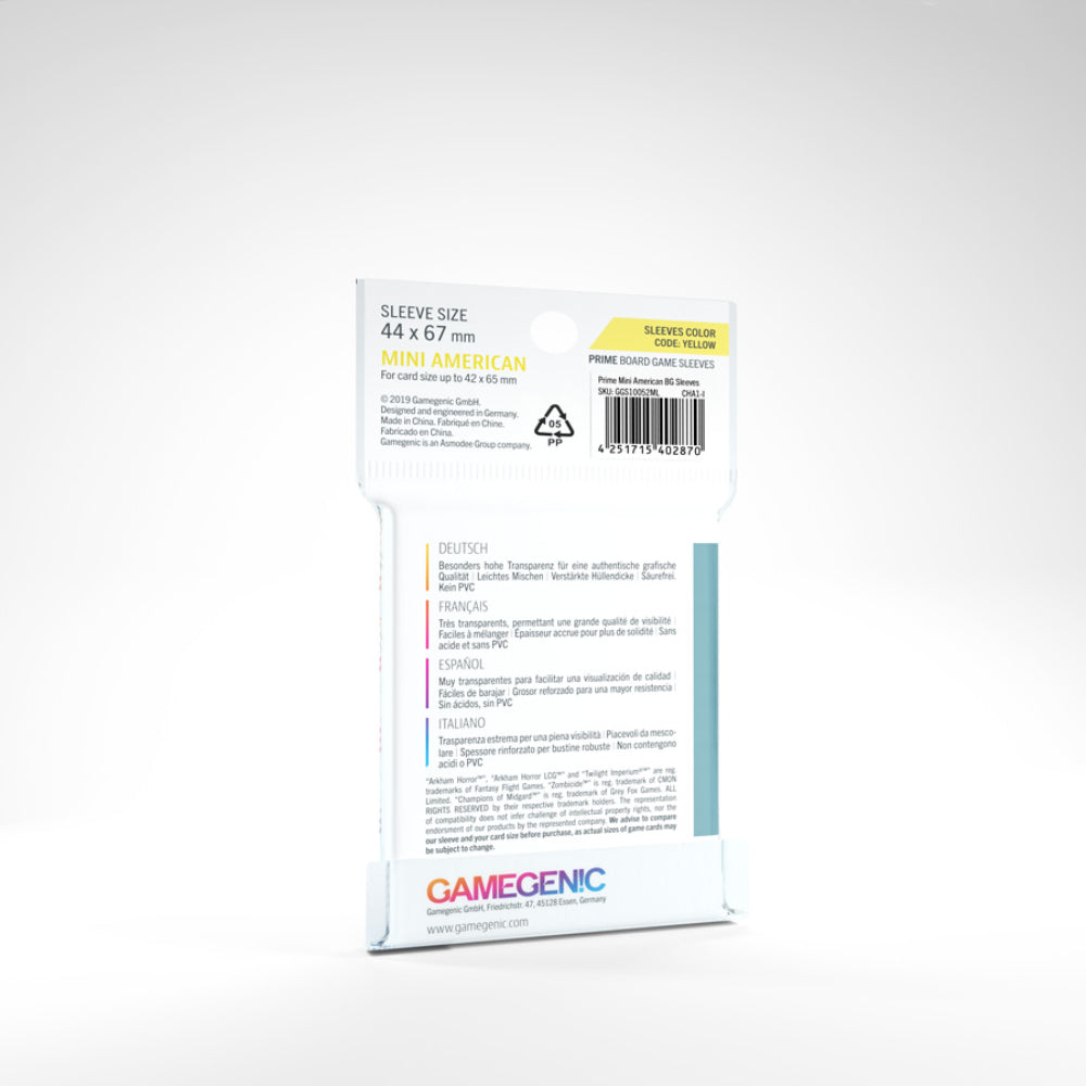 GameGenic - Prime Board Game Sleeves: Mini American (44mm x 67mm)