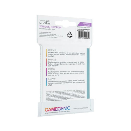 GameGenic - Prime Board Game Sleeves: Standard European (62mm x 94mm)