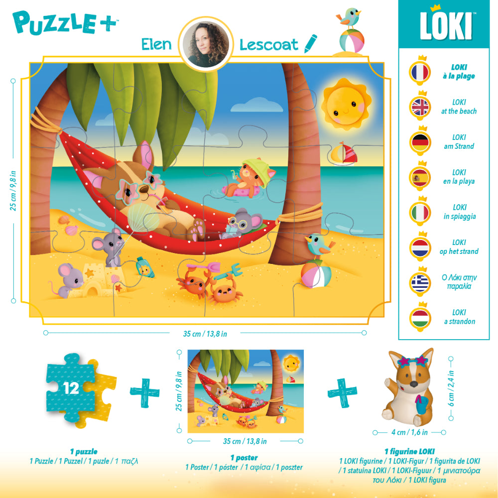 LOKI Puzzle +: Loki at the Beach (12pc)